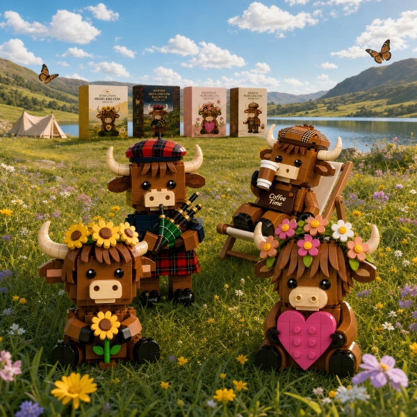 Scotland Highland Cow Brick Set Collection