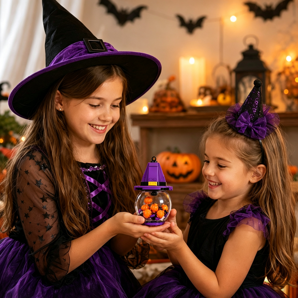 Witchy Pumpkin Magic Brick Set 🔮🎃