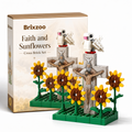 🌻🕊️ Faith & Sunflowers Cross Brick Set