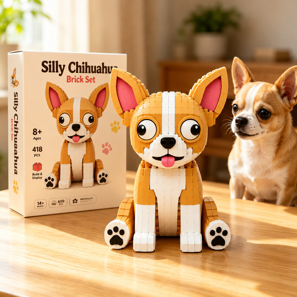 🐶 Silly Chihuahua Brick Set
