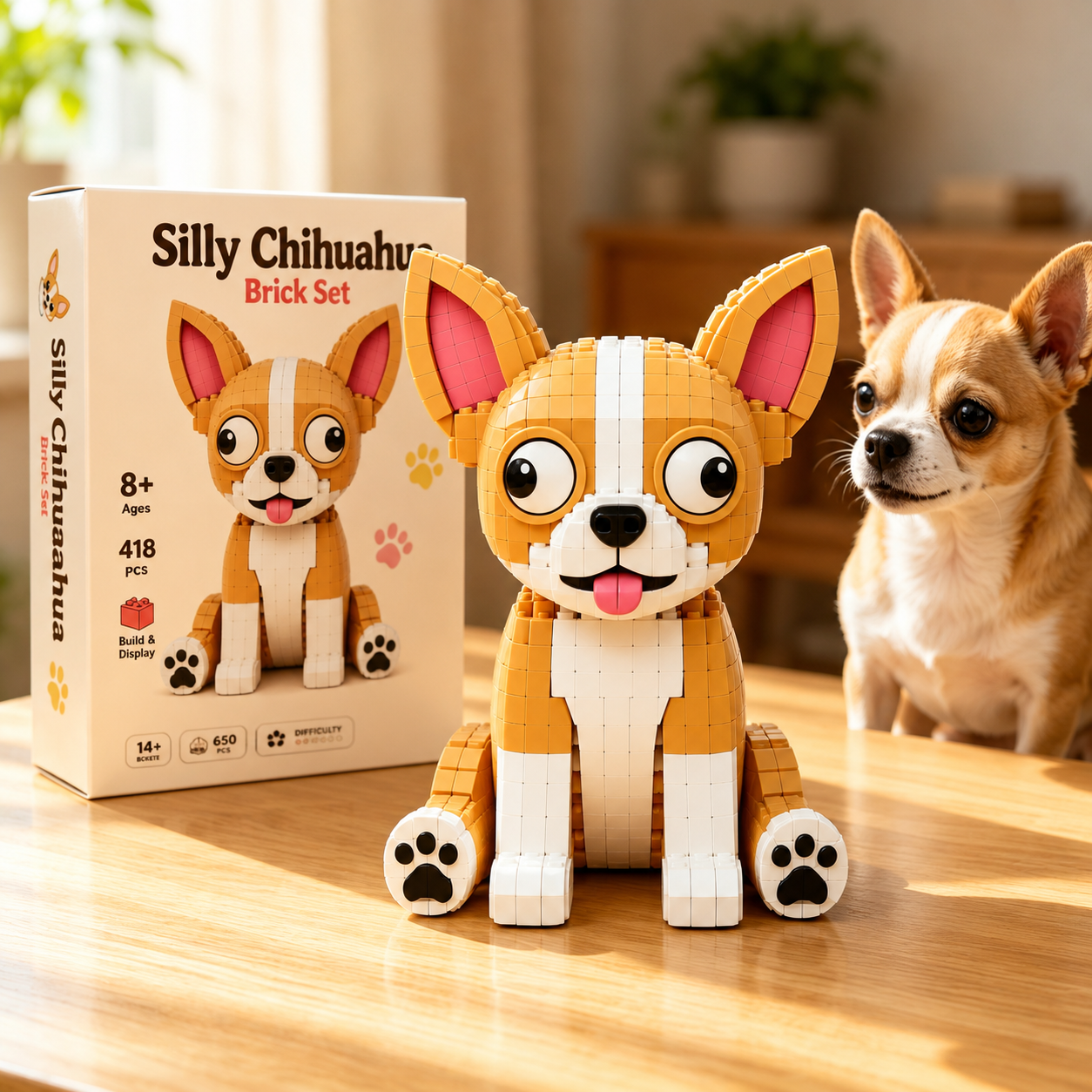 🐶 Silly Chihuahua Brick Set