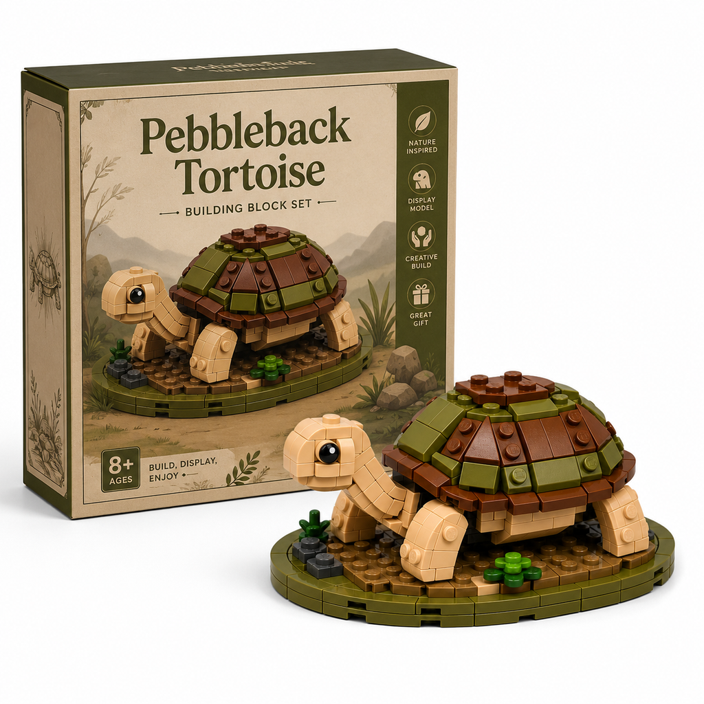 Pebbleback Tortoise Building Block Set🐢