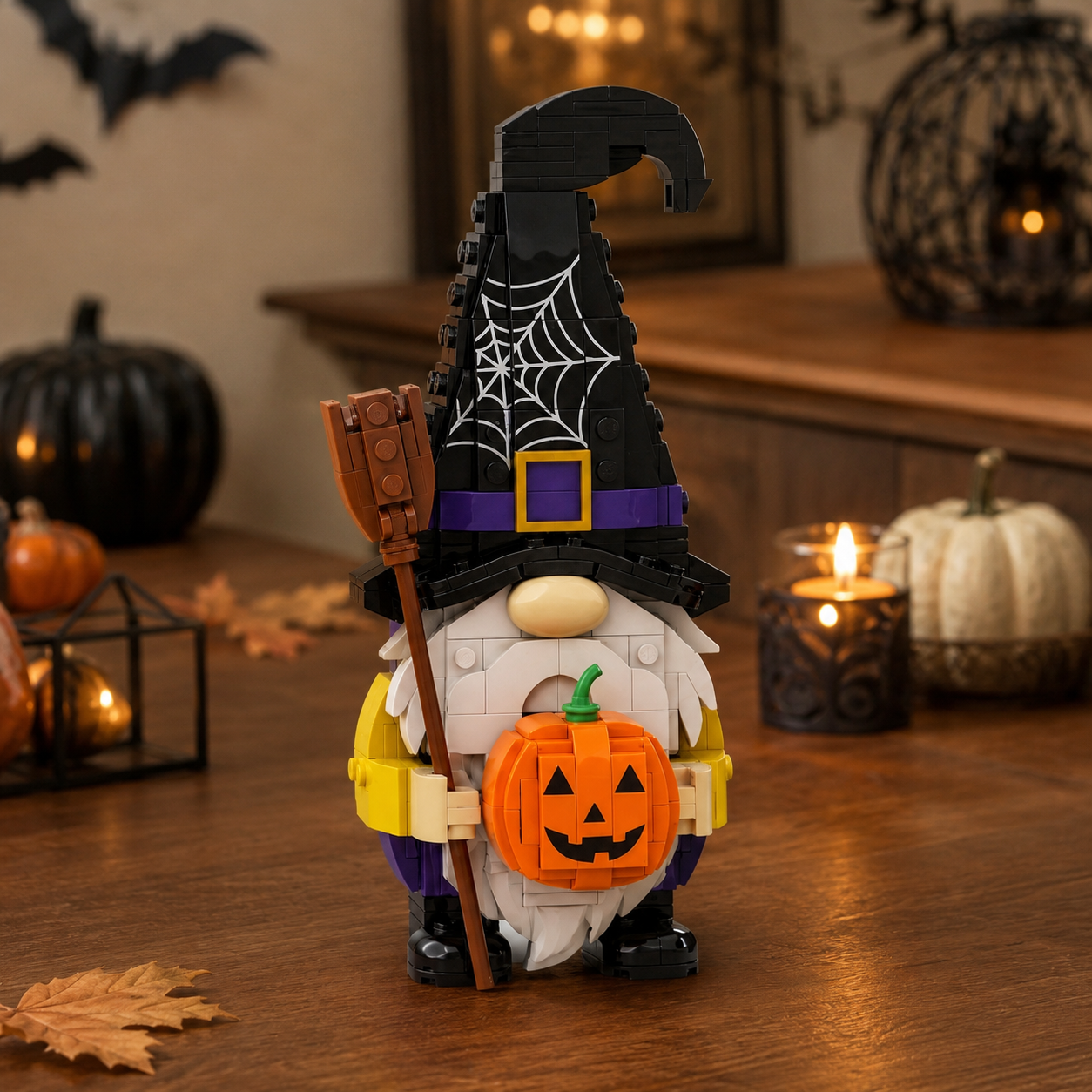 Halloween Cute Gnome Trio Building Block Figurine Set