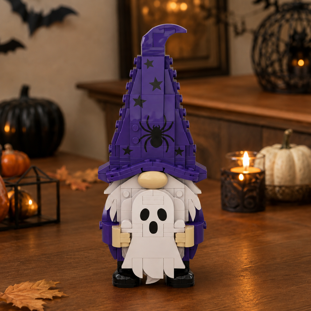 Halloween Cute Gnome Trio Building Block Figurine Set