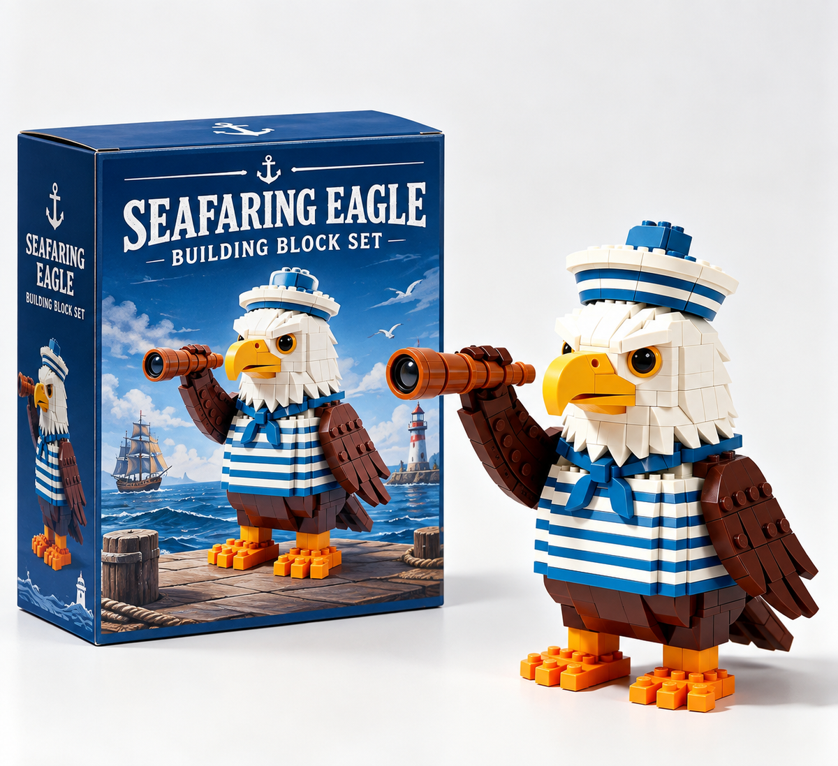 Seafaring Eagle Building Block Set 🦅⚓