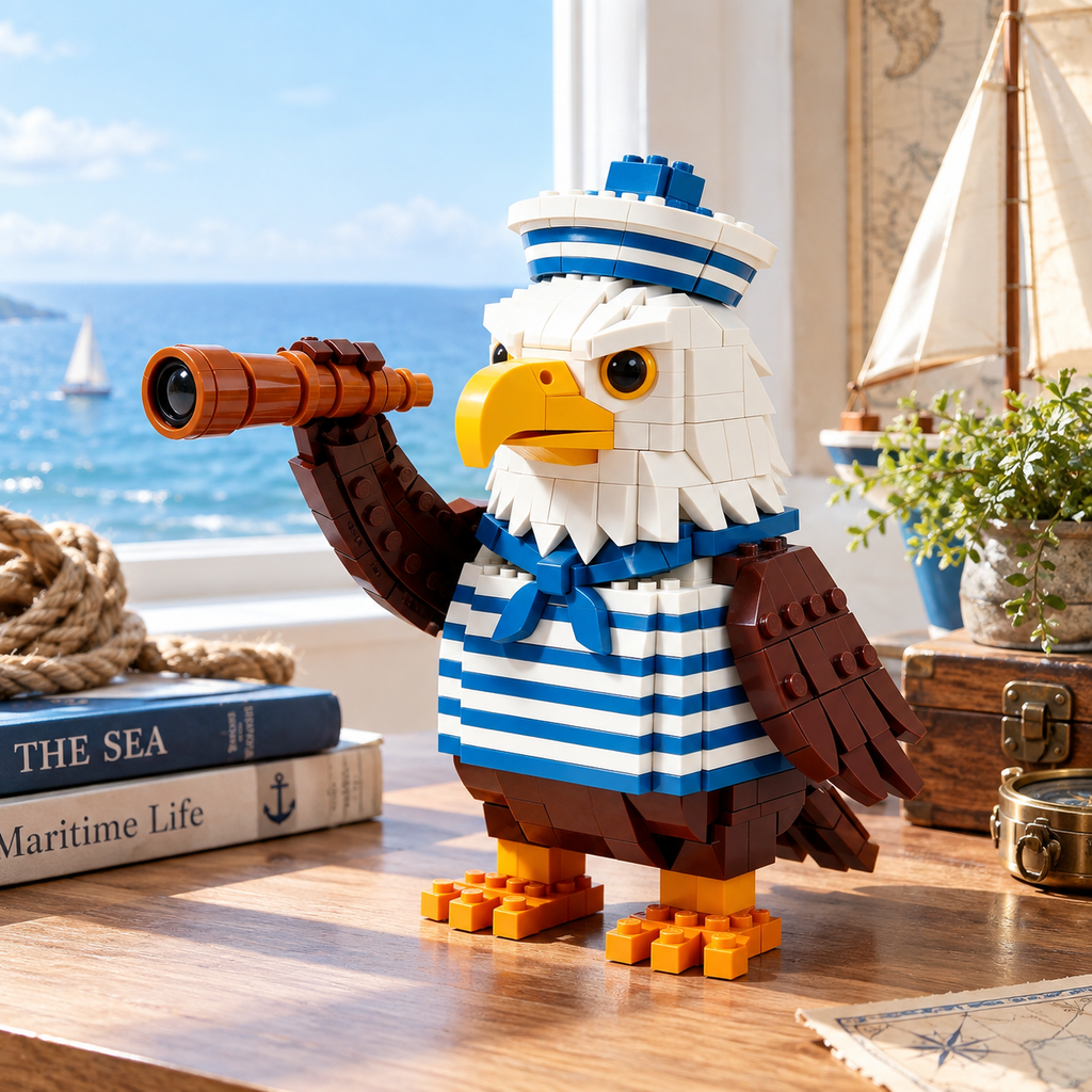 Seafaring Eagle Building Block Set 🦅⚓