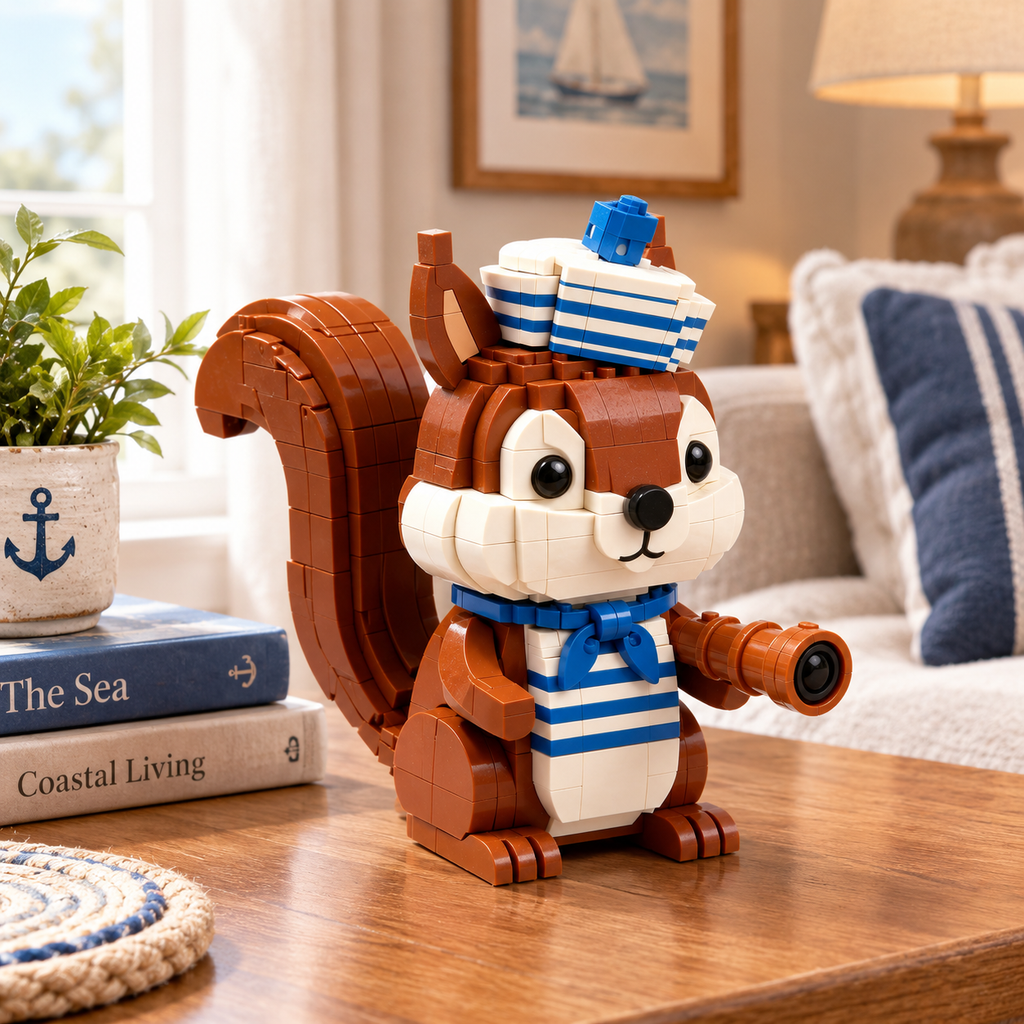 Seafaring Squirrel Building Block Set 🐿️⚓