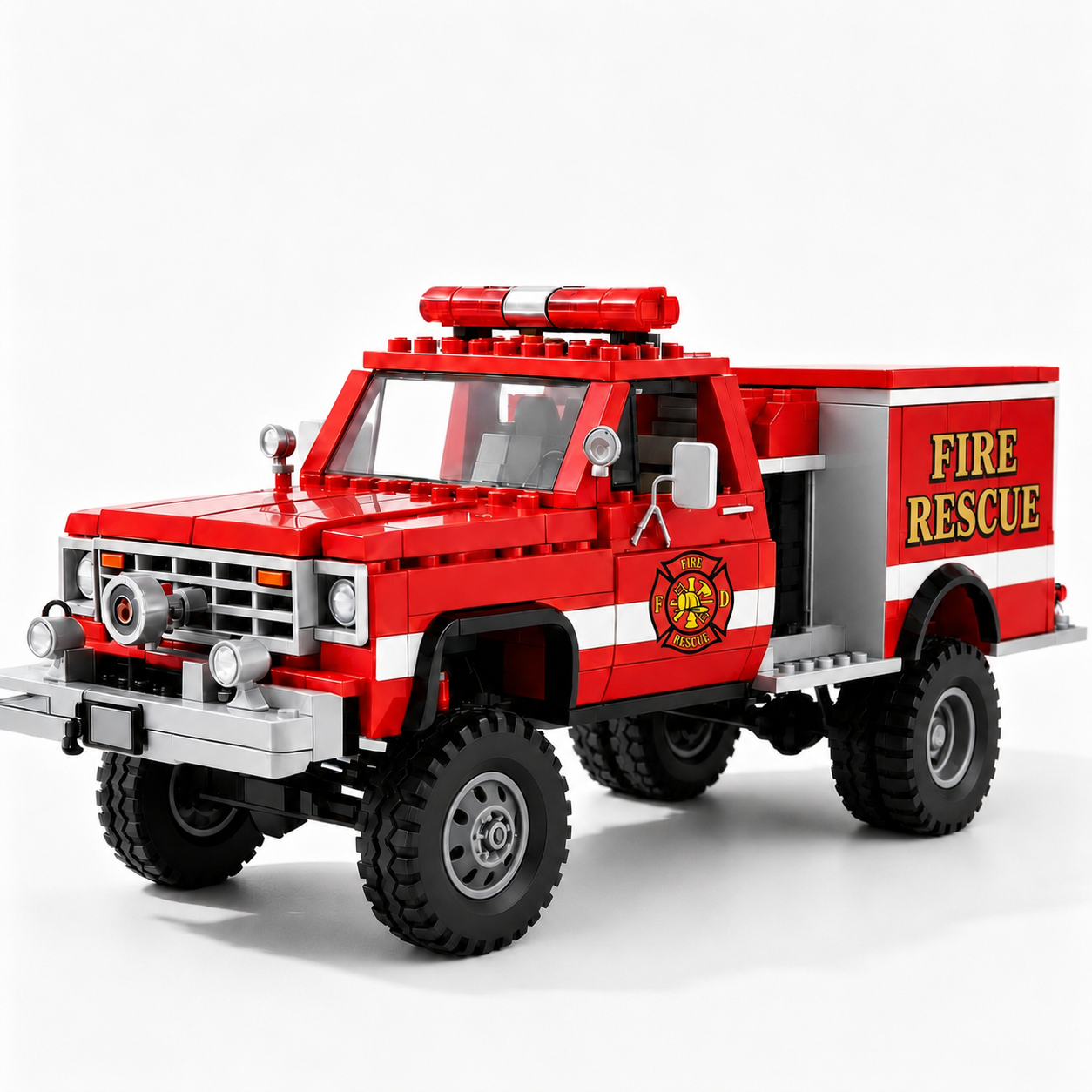 🚒 Wildland Brush Fire Rescue Truck Building Set
