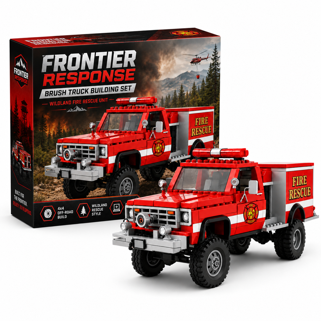 🚒 Wildland Brush Fire Rescue Truck Building Set