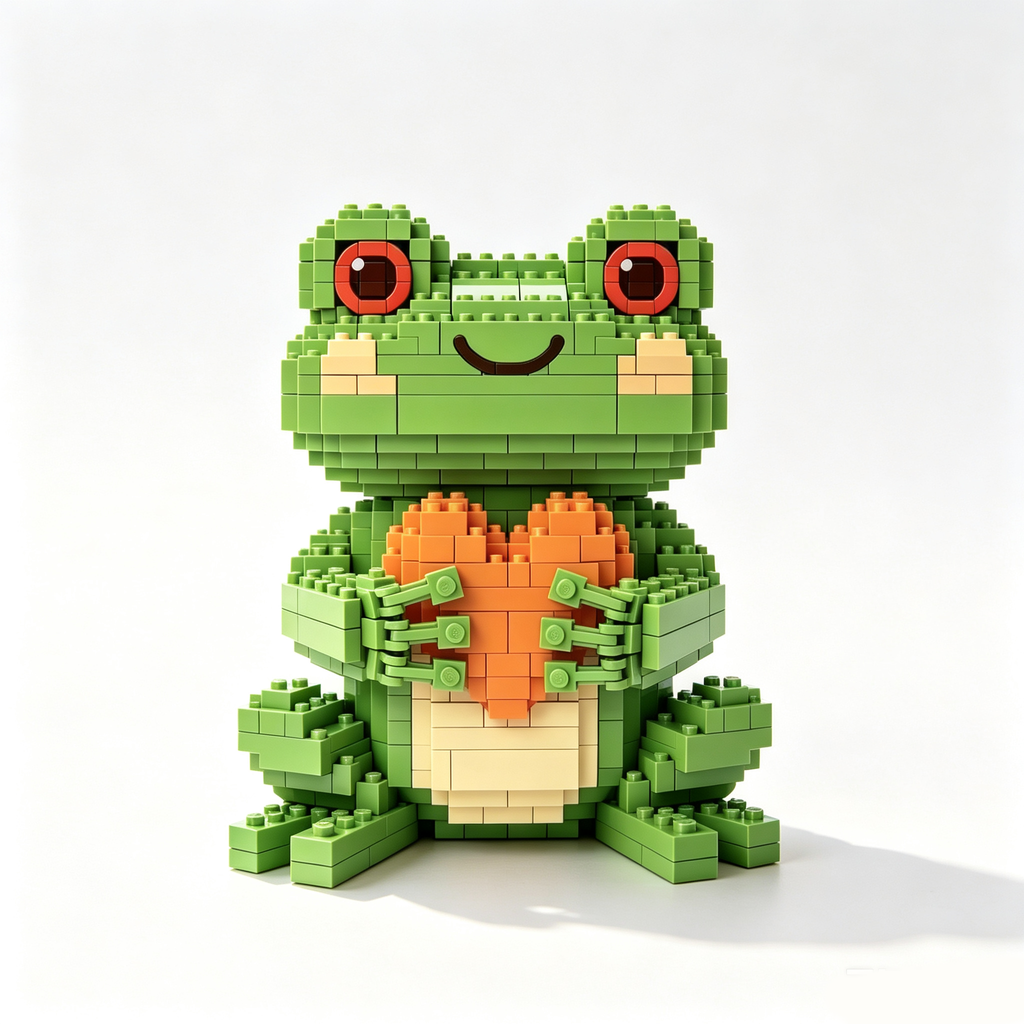 Heart Frog Building Blocks Set