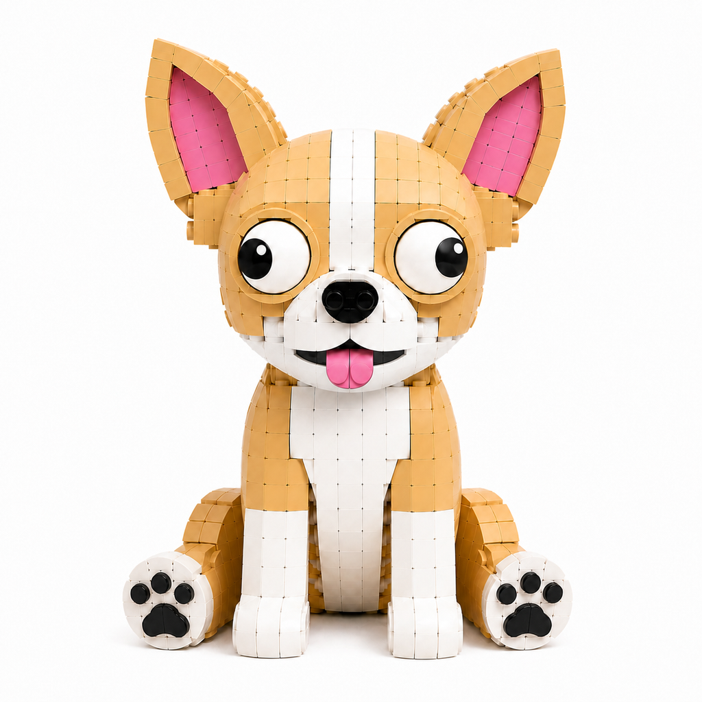 🐶 Silly Chihuahua Brick Set