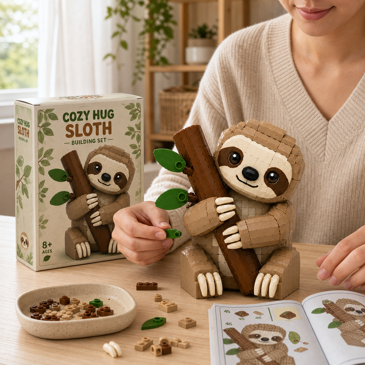 🦥 Cozy Hug Sloth Building Set 🌿