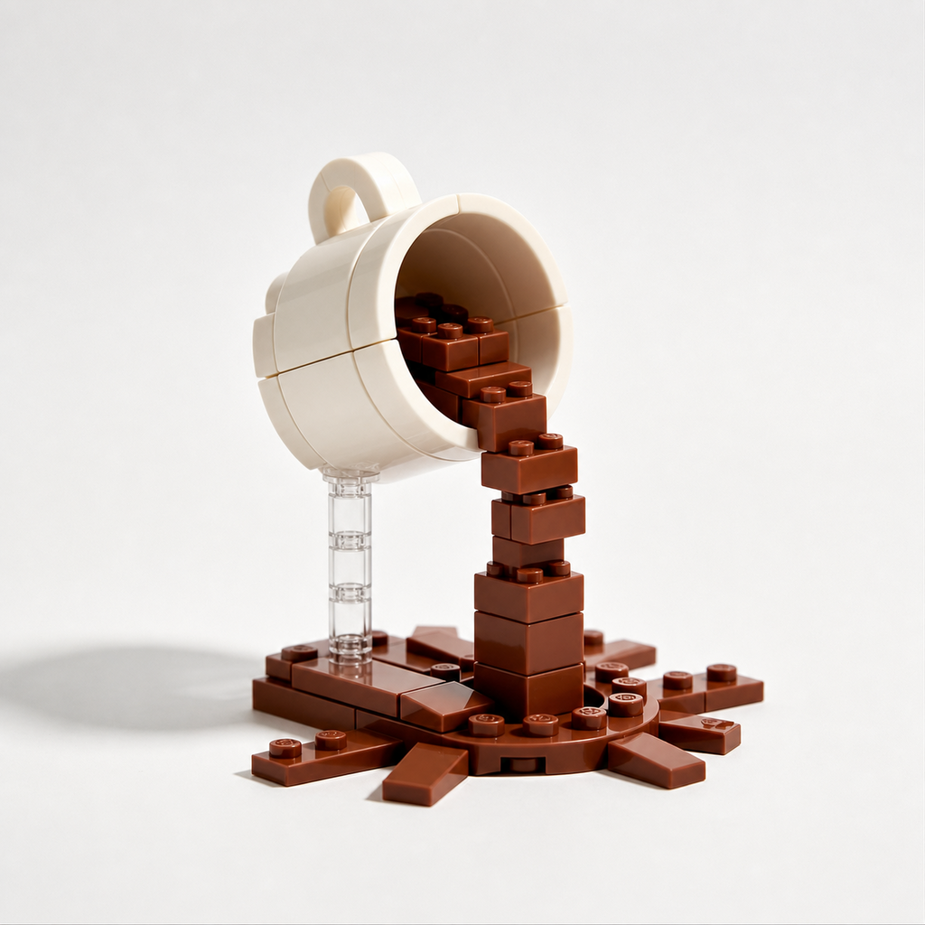 Spilled Coffee Moment Building Set ☕😱