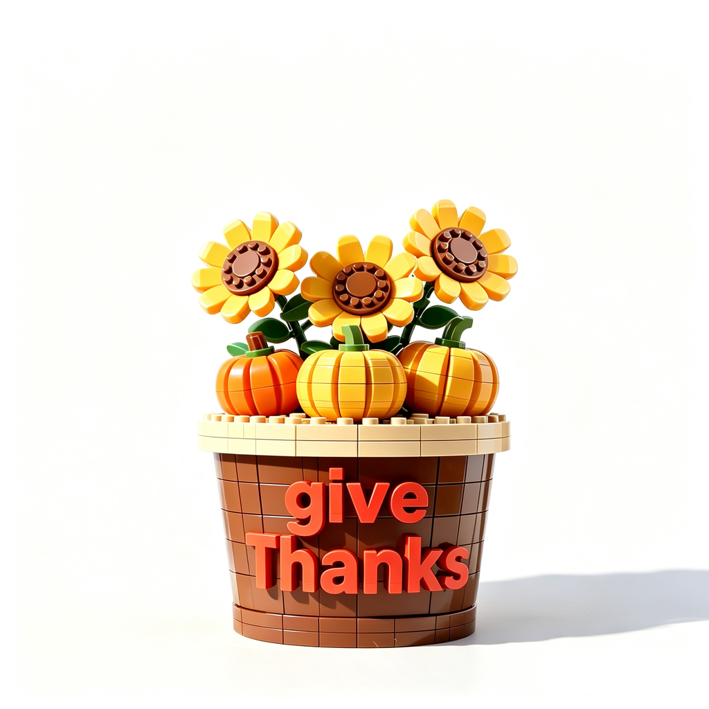 🌻2026 Mother's Day Limited Edition: Give Thanks Flowerpot Brick Set