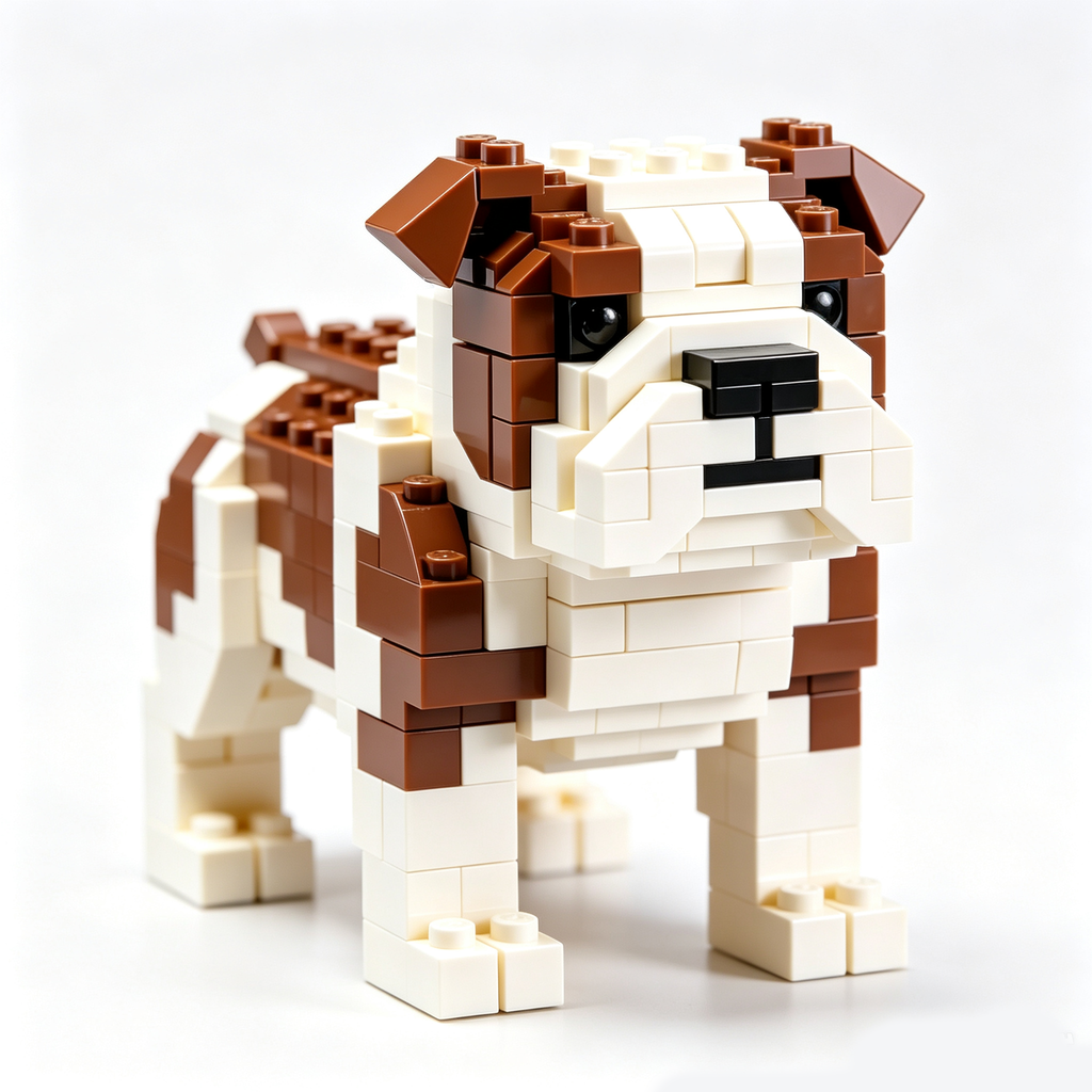 English Bulldog Brick Model Kit