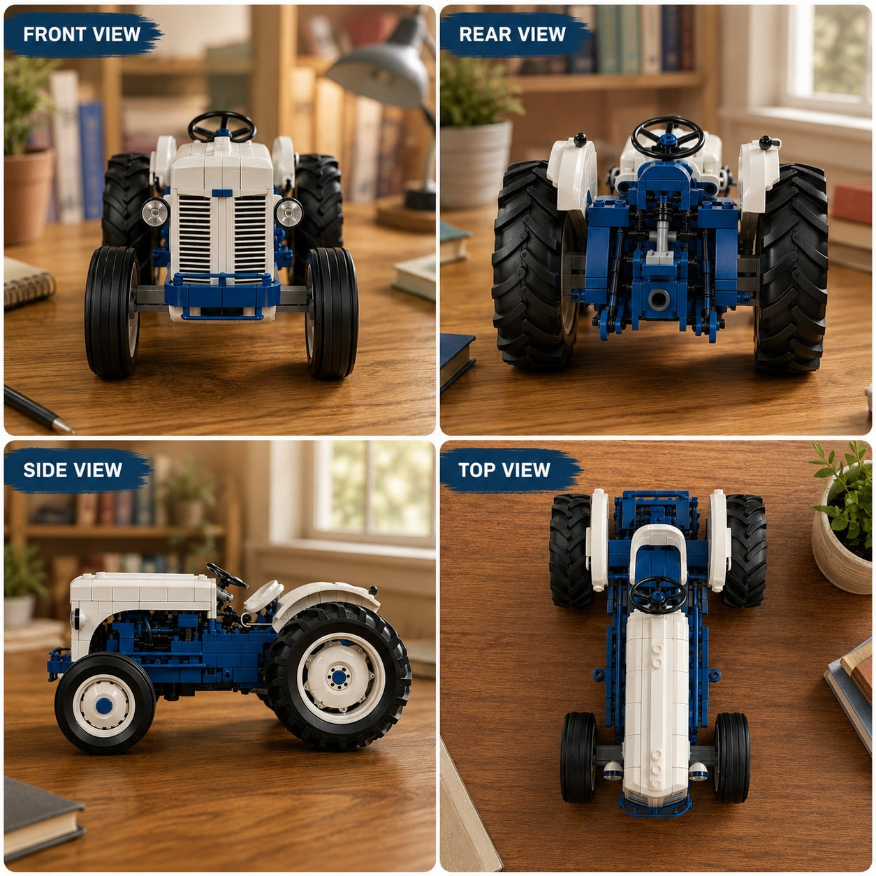🚜 Set de bloques de construcción de tractor agrícola vintage – Patrimonio de los años 50