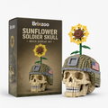 🌻🪖 Sunflower Soldier Skull Brick Display Set