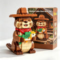 Cowboy Otter Building Blocks with Fish | Cabin Lifestyle Decor