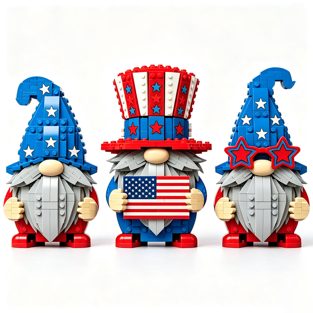 America 250th Anniversary Gnome Building Block Set