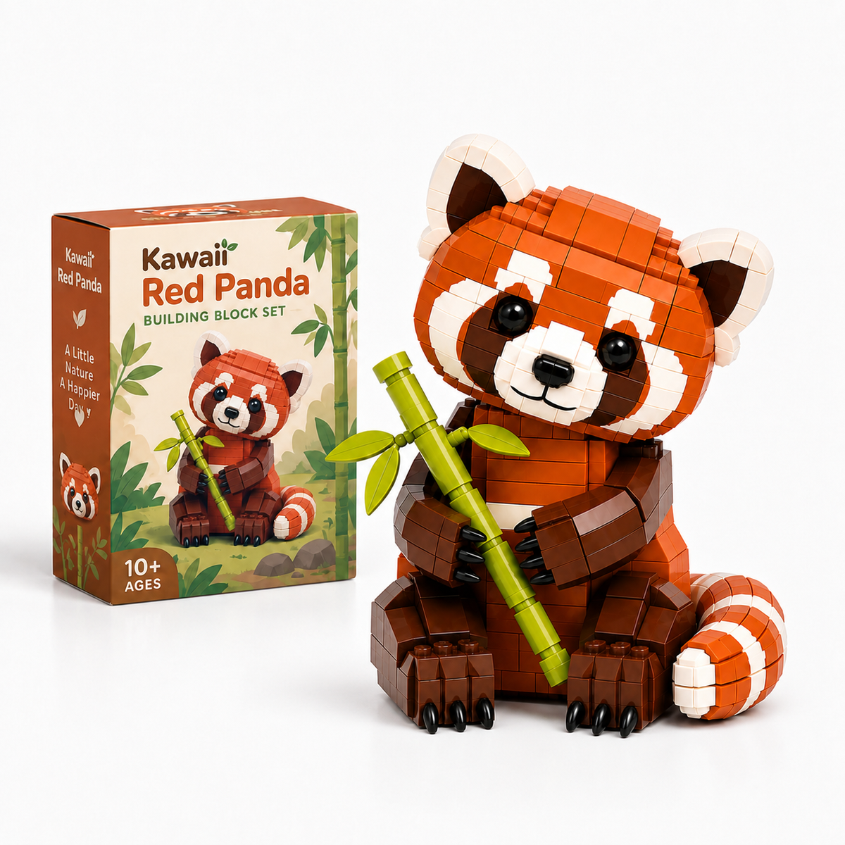 🐾 Kawaii Red Panda Building Block Set 🎋