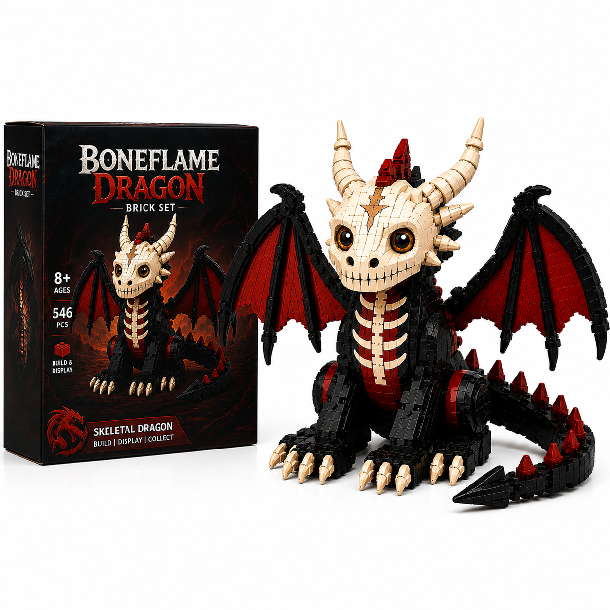 💀🔥 Boneflame Dragon Brick Set-2026 Halloween Limited Edition
