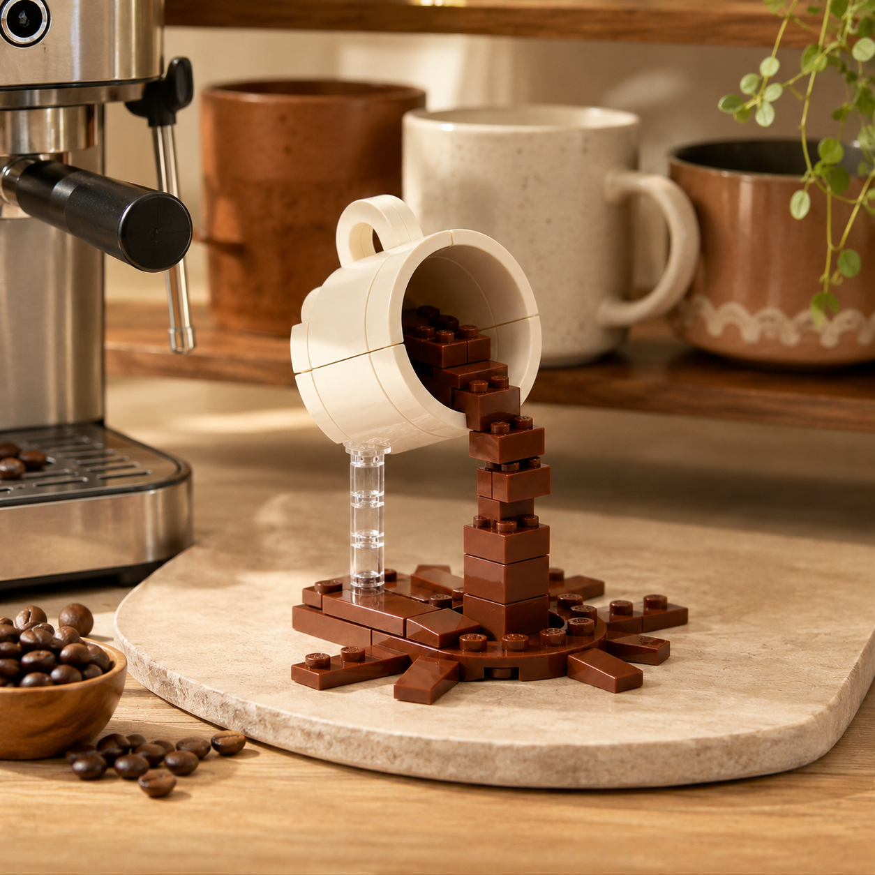 Spilled Coffee Moment Building Set ☕😱