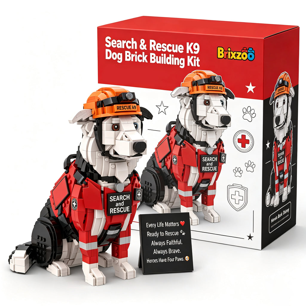 🦺 Hero Search & Rescue Dog Building Block Set