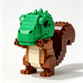 Cute Dinosaur Squirrel Hybrid Building Blocks | Whimsical Woodland Desk Decor