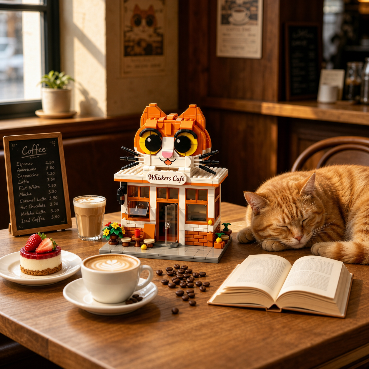 Cozy Cat Café Building Set 🐱☕