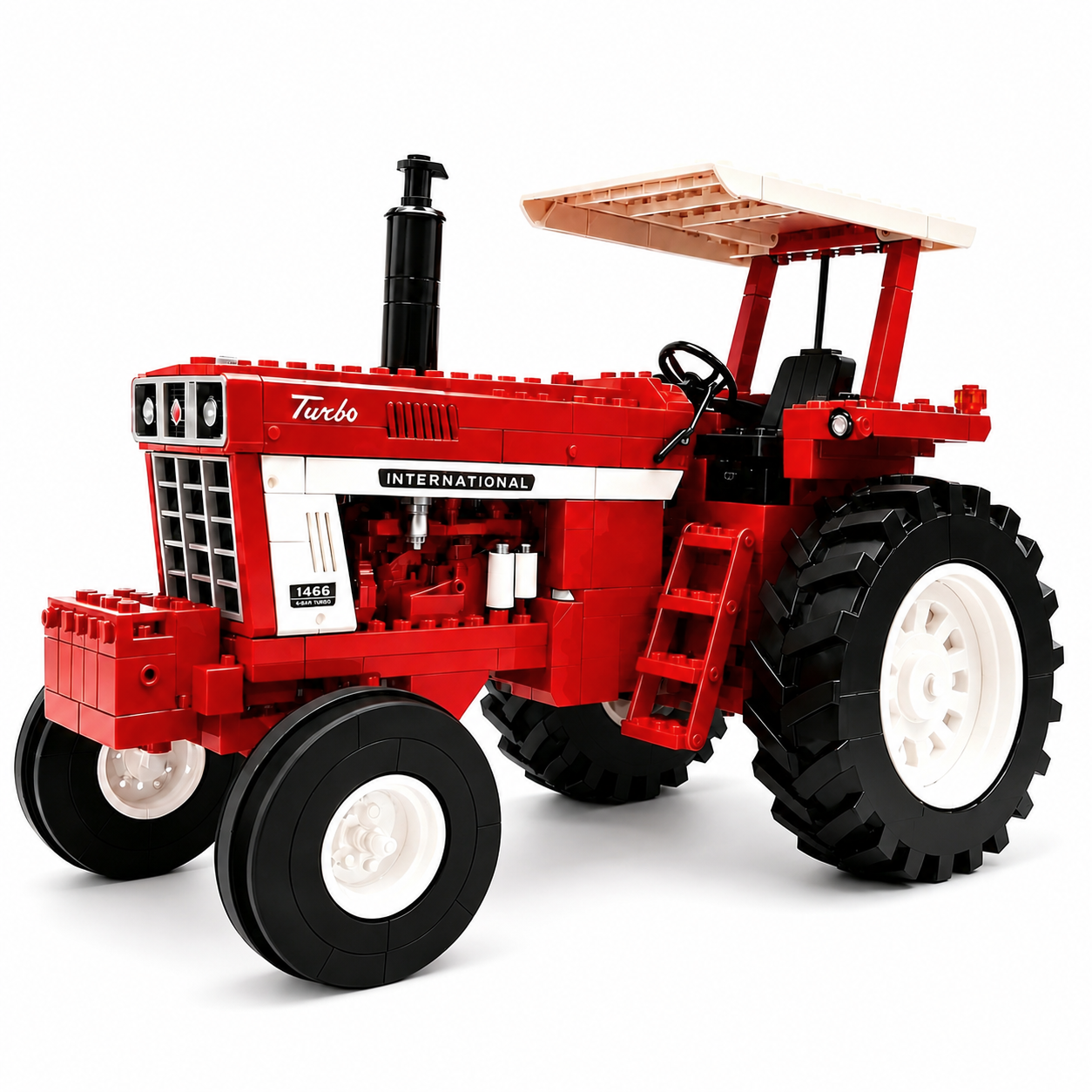 1466 Turbo Red Farm Tractor Building Set