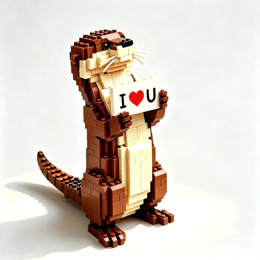 Cute Otter Building Block Set-I Love You Keepsake Edition