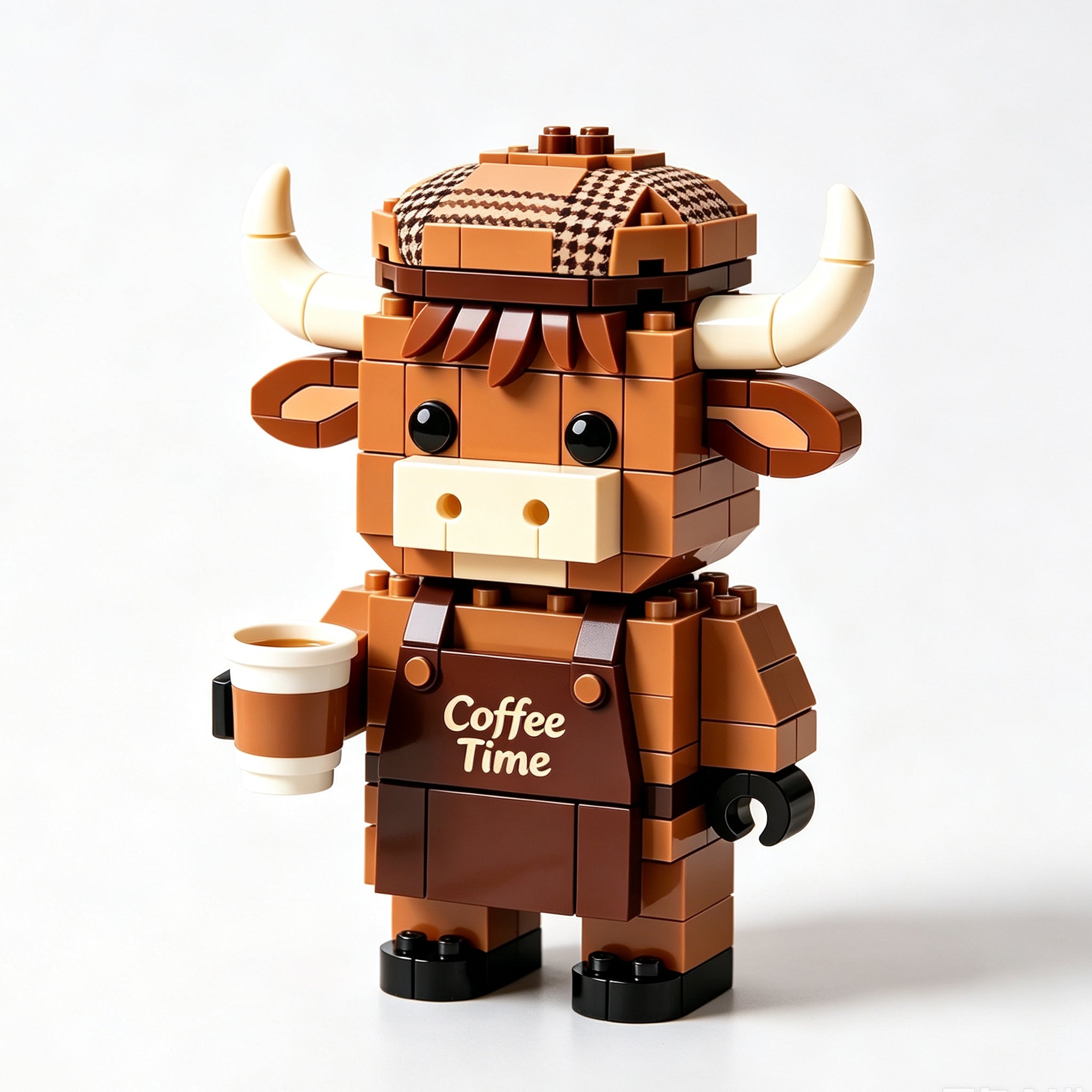 Coffee Time Highland Cow Brick Set | Barista Edition☕