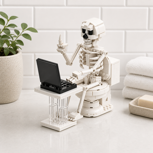 Bathroom Working Skeleton Building Block Set