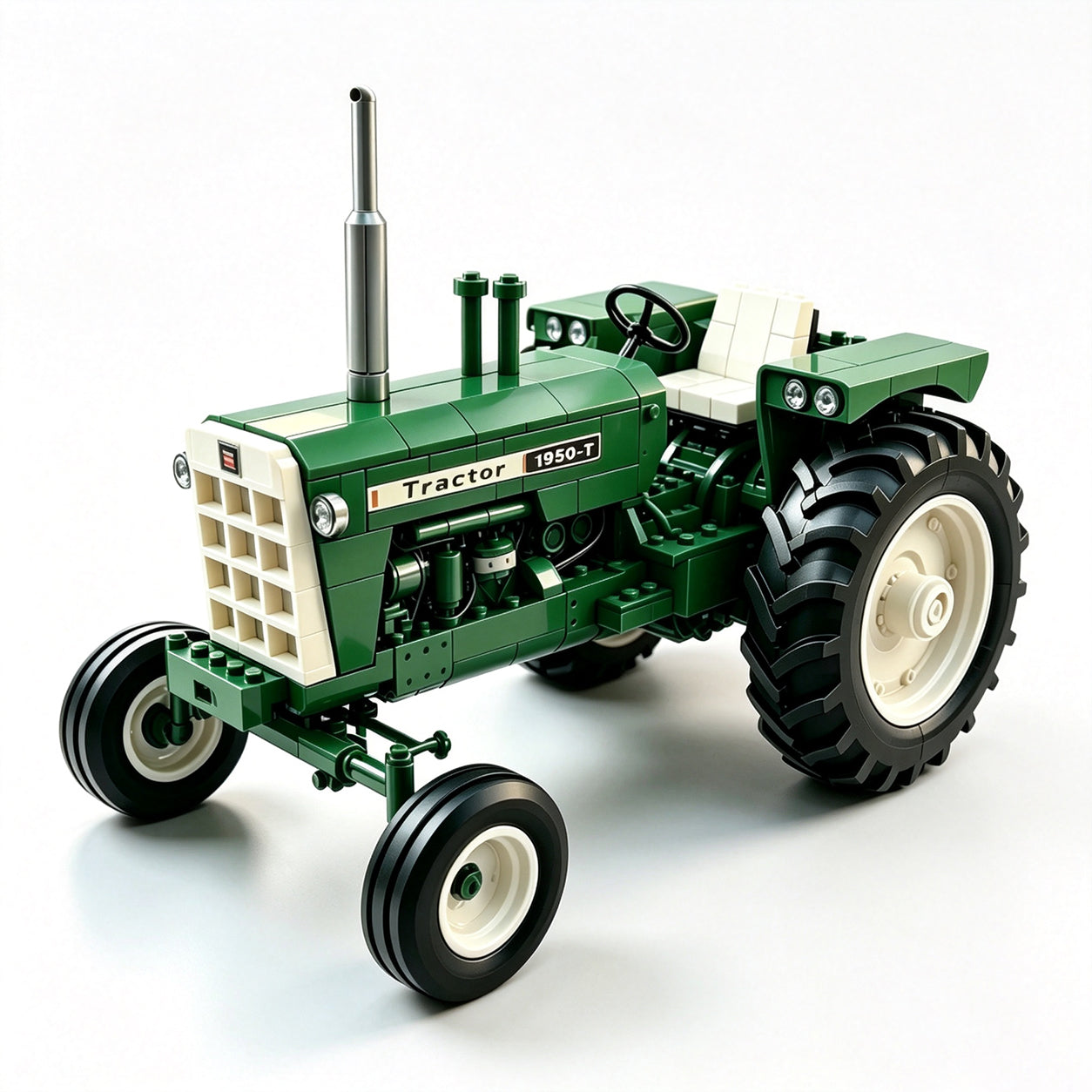 1950 Heritage Series Retro Tractor Building Block Set-Green Field Collector's Editio