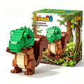 Cute Dinosaur Squirrel Hybrid Building Blocks | Whimsical Woodland Desk Decor