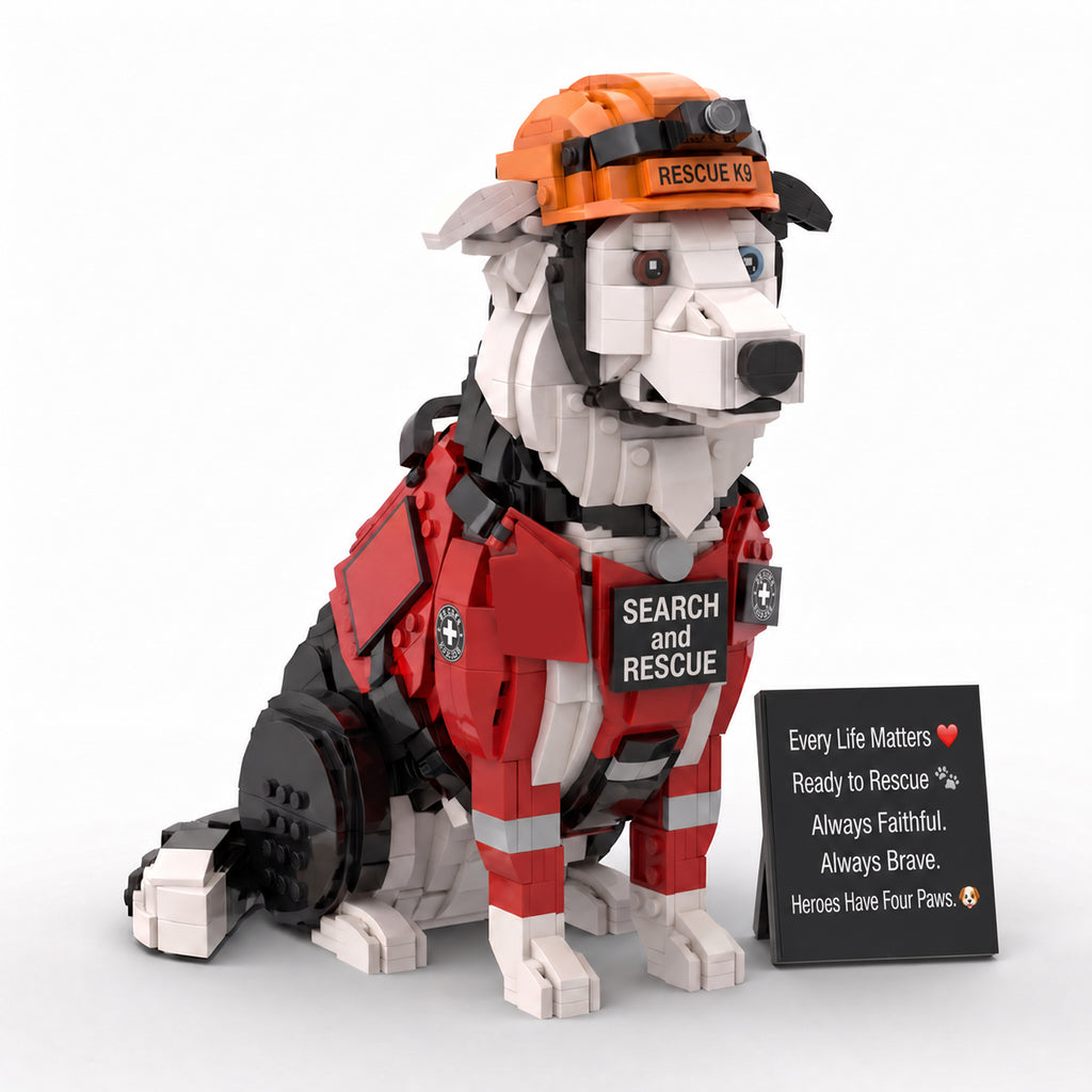 🦺 Hero Search & Rescue Dog Building Block Set