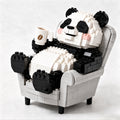🐼 Lazy Lounge Coffee Panda Brick Building Kit